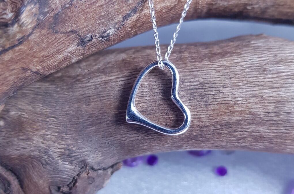 Slip On Silver Heart Necklace