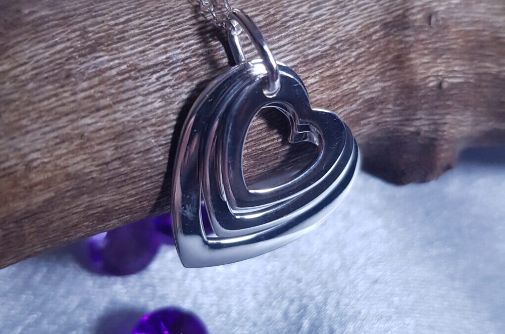 Three Hearts Silver Necklace
