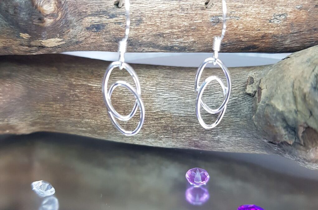 Oval Link Silver Earrings