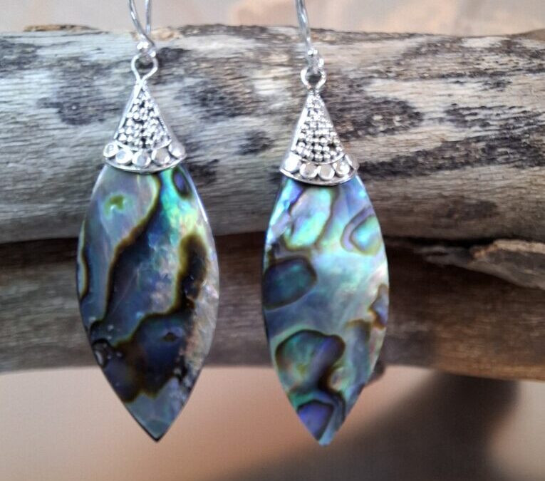 Paua Shell Drop Earrings